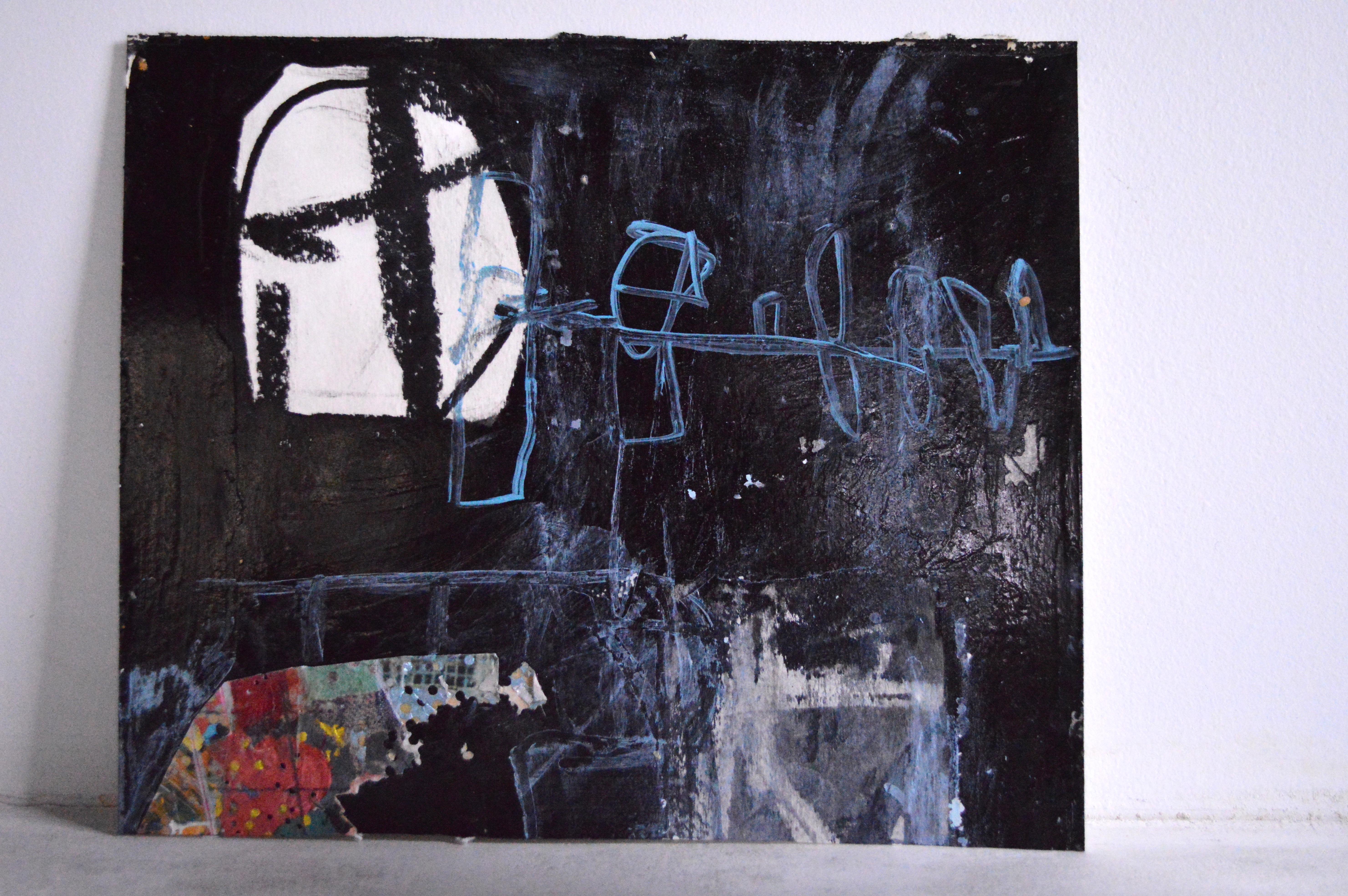 Abstraktes Gemälde/Mixed-Media-Werk des 21. Jahrhunderts von Greg Dickerson (Stoff)