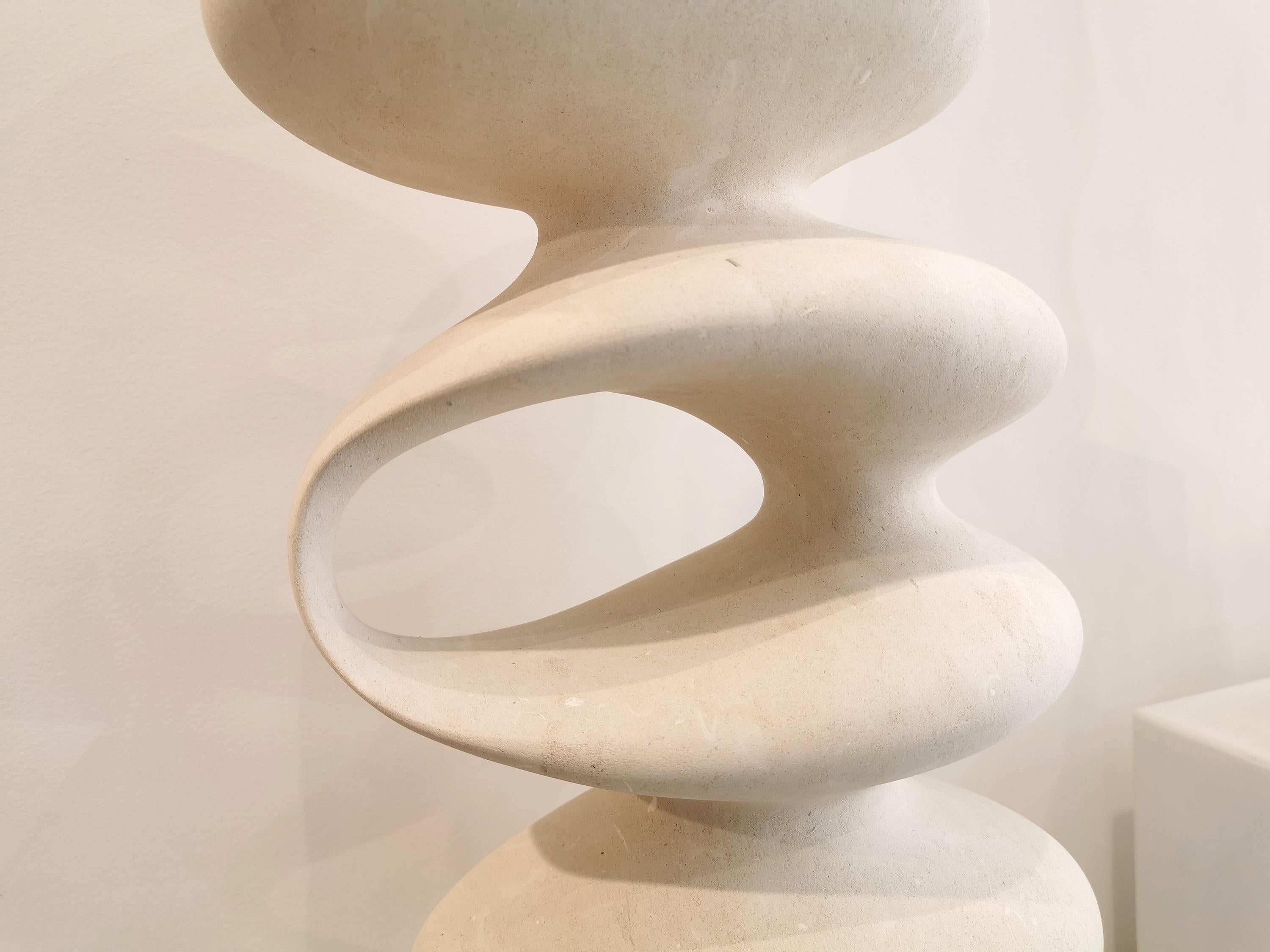 Hand-Carved 21st Century Abstract Sculpture ETA 80 cm height by Renzo Buttazzo For Sale