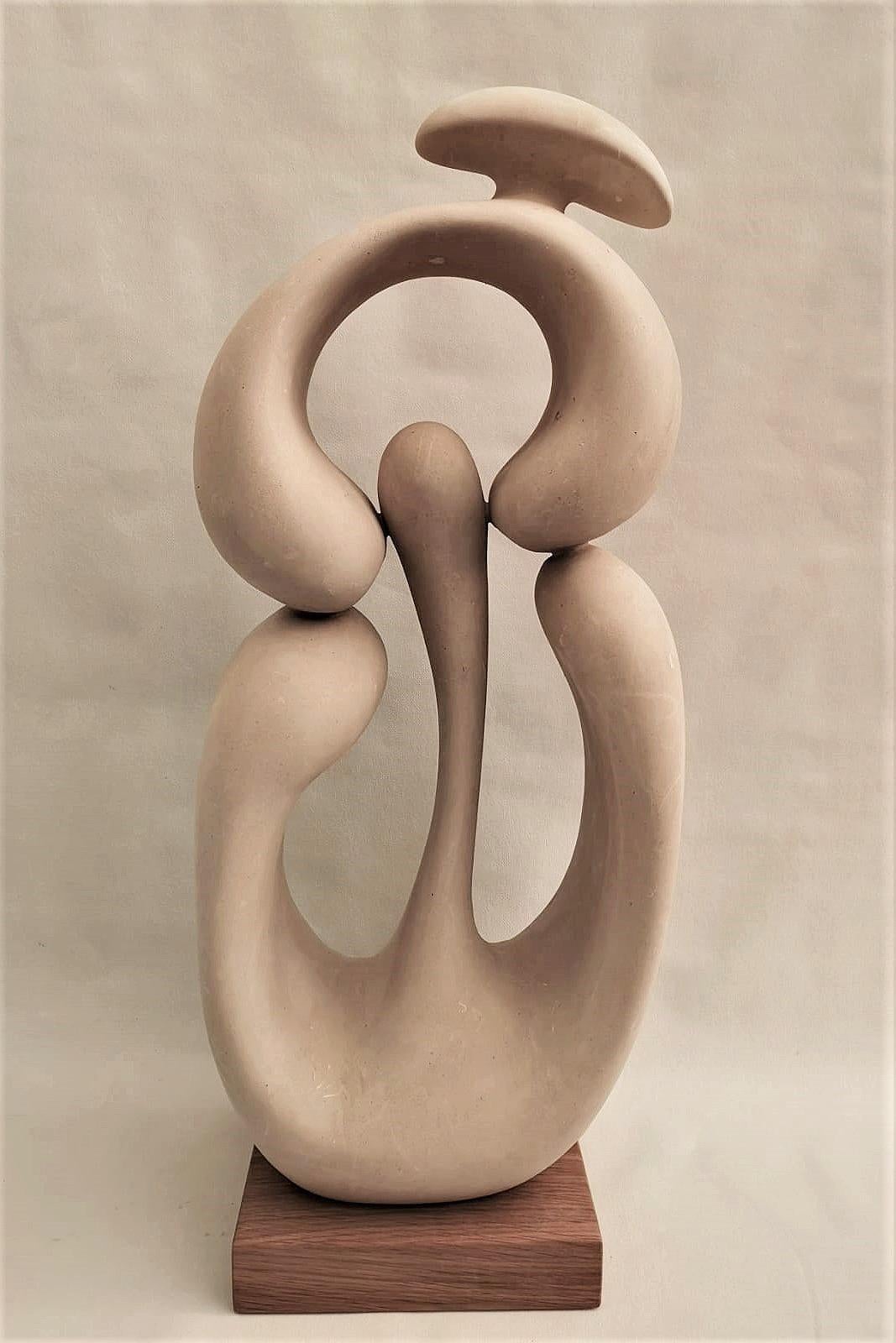 Abstrakte Skulptur Iloveu des 21. Jahrhunderts von Renzo Buttazzo (Handgeschnitzt) im Angebot