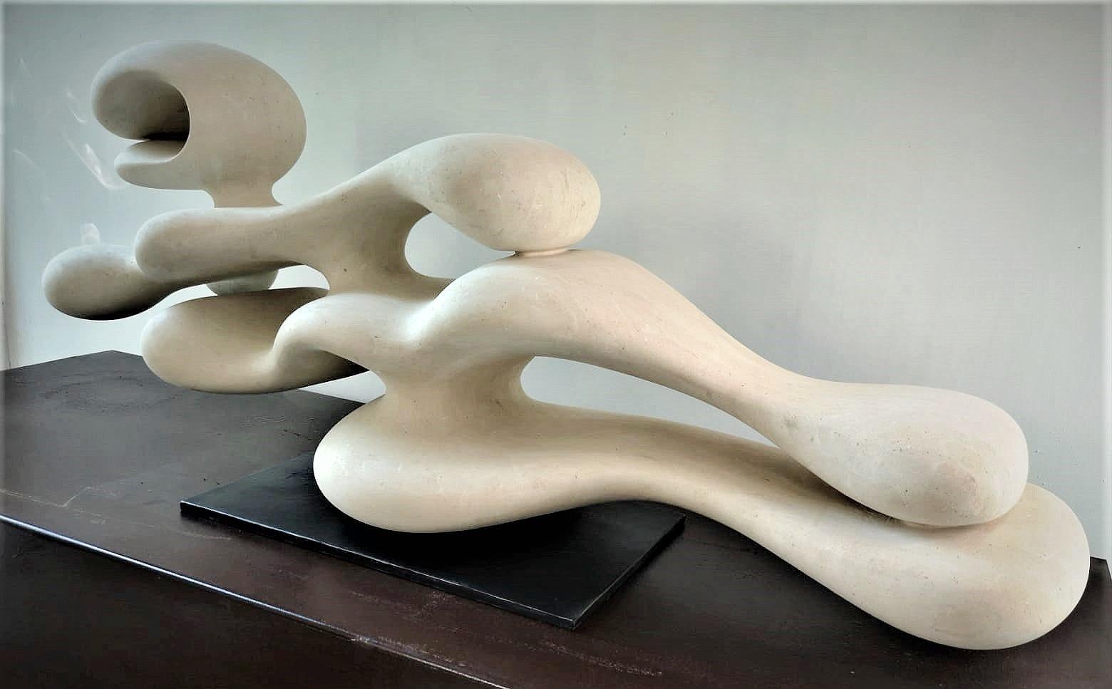 Hand-Carved 21st Century Abstract Sculpture Stretch by Renzo Buttazzo For Sale