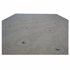 21st Century Afghan Peacock 9x12 Ivory and Green Handmade Area Rug