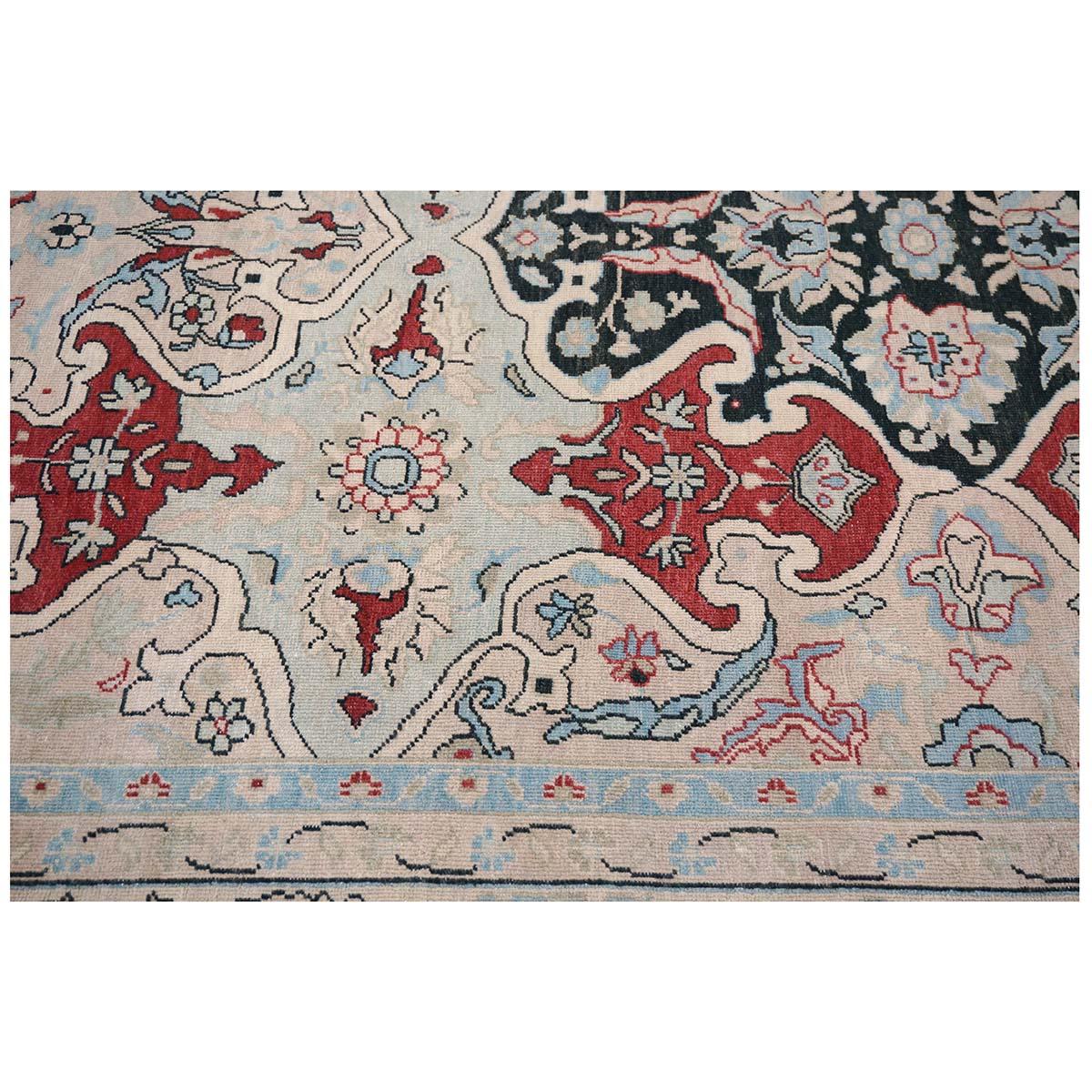 Persischer Sultanabad-Teppich des 21. Jahrhunderts 10x14 in Elfenbein, Blau und Rot, handgefertigt im Angebot 3