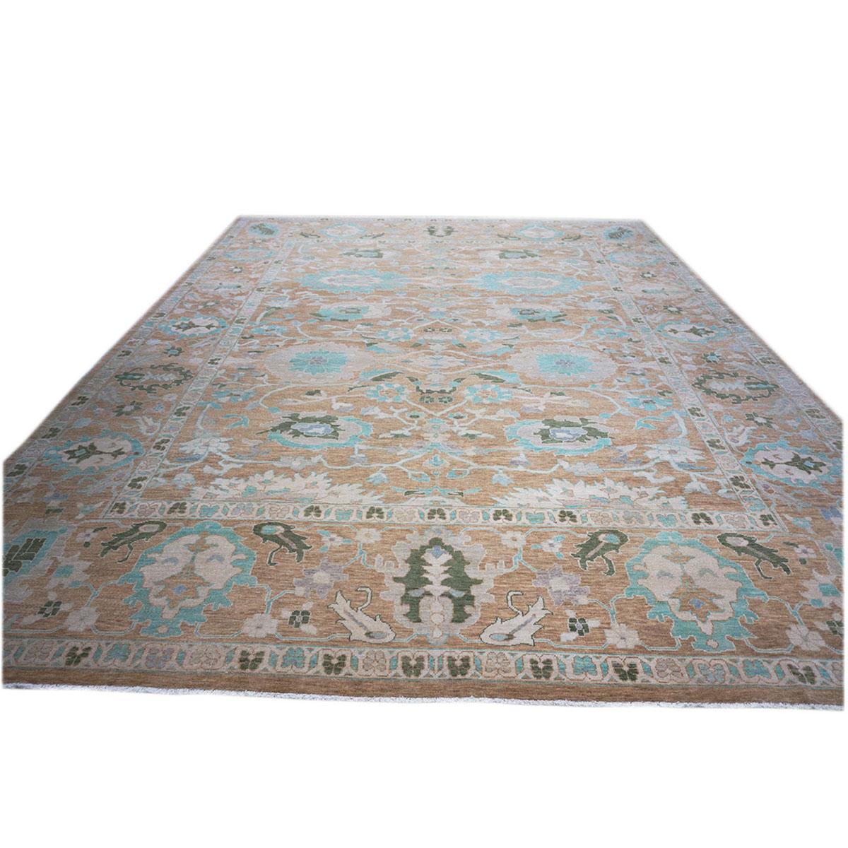 Ashly fine rugs presents an antique recreation of an original Afghani Sultanabad room-sized area rug. Part of our own previous production, this antique recreation was thought of and created in-house and handmade in Afghanistan by our master weavers.