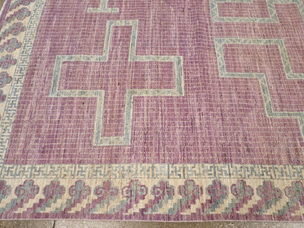 Alfombra moderna del siglo XXI inspirada en los tuaregs africanos del Turquestán Oriental Tamaño de la habitación Anudado a mano en venta