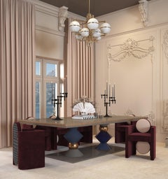 21st Century Alabaster Andros Suspension Lamp Brass by Creativemary