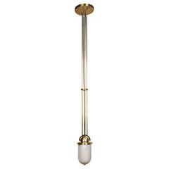 21st Century Alabaster Russell Pendant Lamp Brass