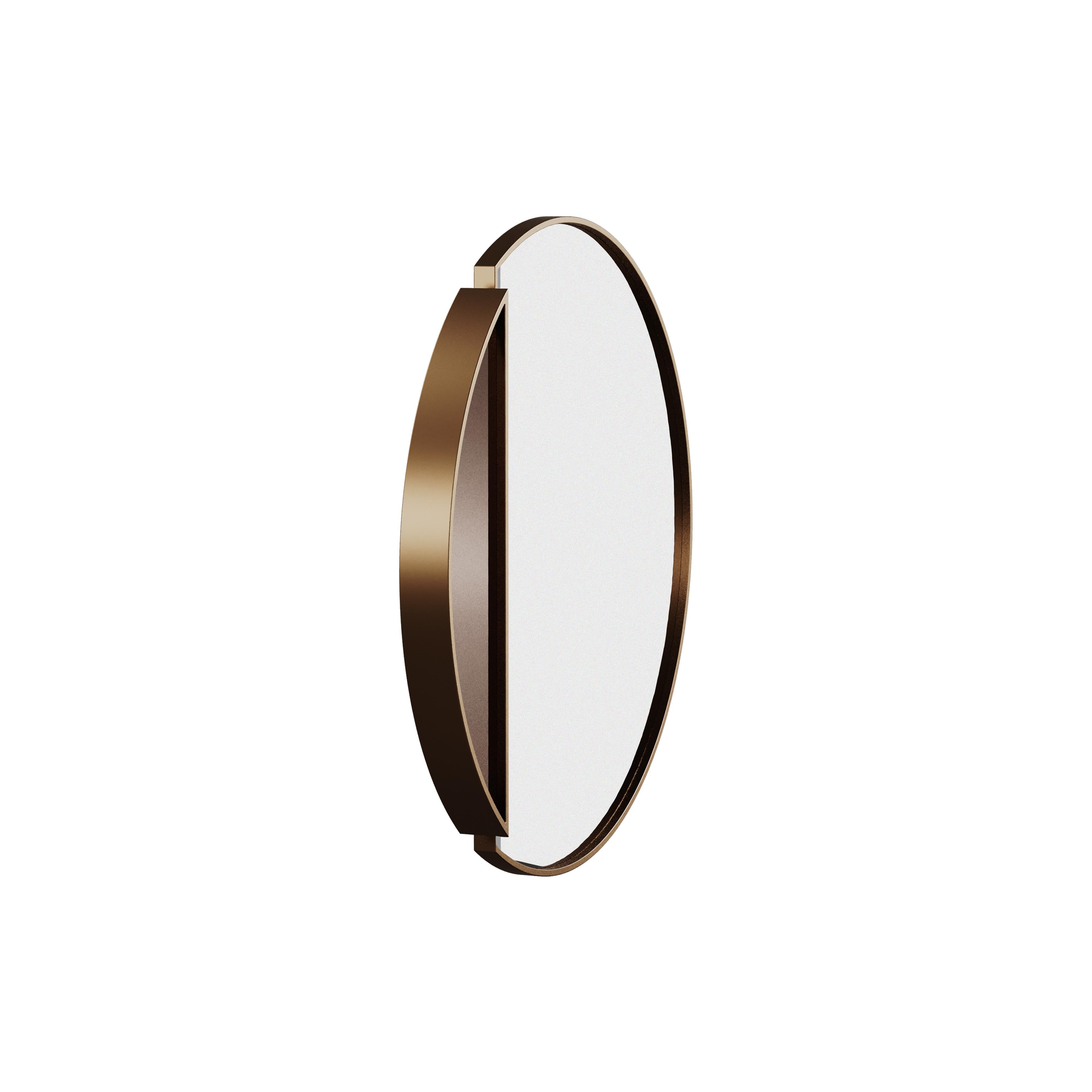 Miroir Alaska en laiton poli fabriqué au Portugal par Porus Studio Neuf - En vente à RIO TINTO, PT