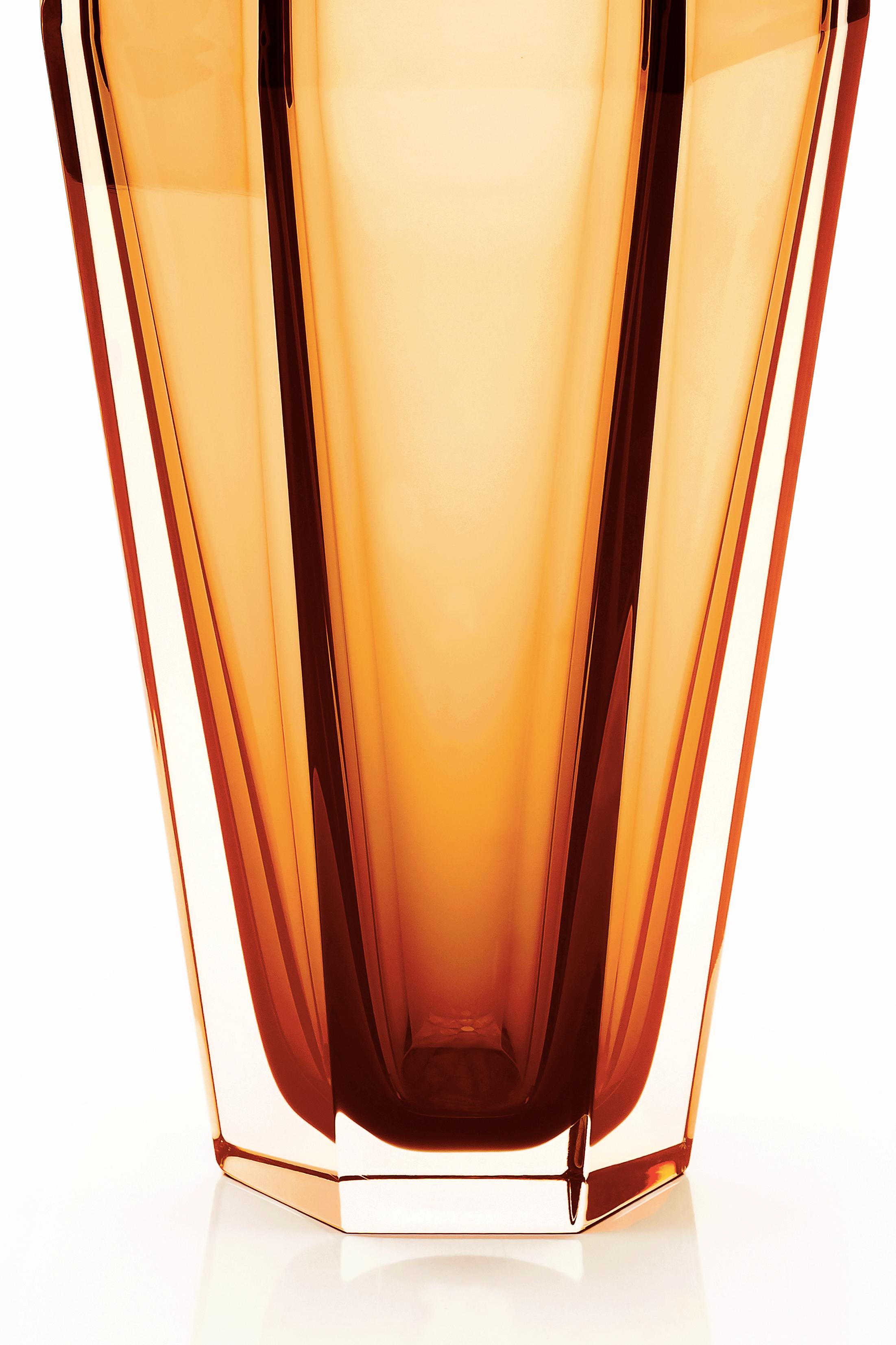 Moderne Vase Gemello de Murano topaze d'Alessandro Mendini, XXIe siècle en vente