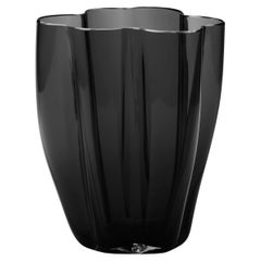 21e siècle Alessandro Mendini Petit vase en verre de Murano Noir