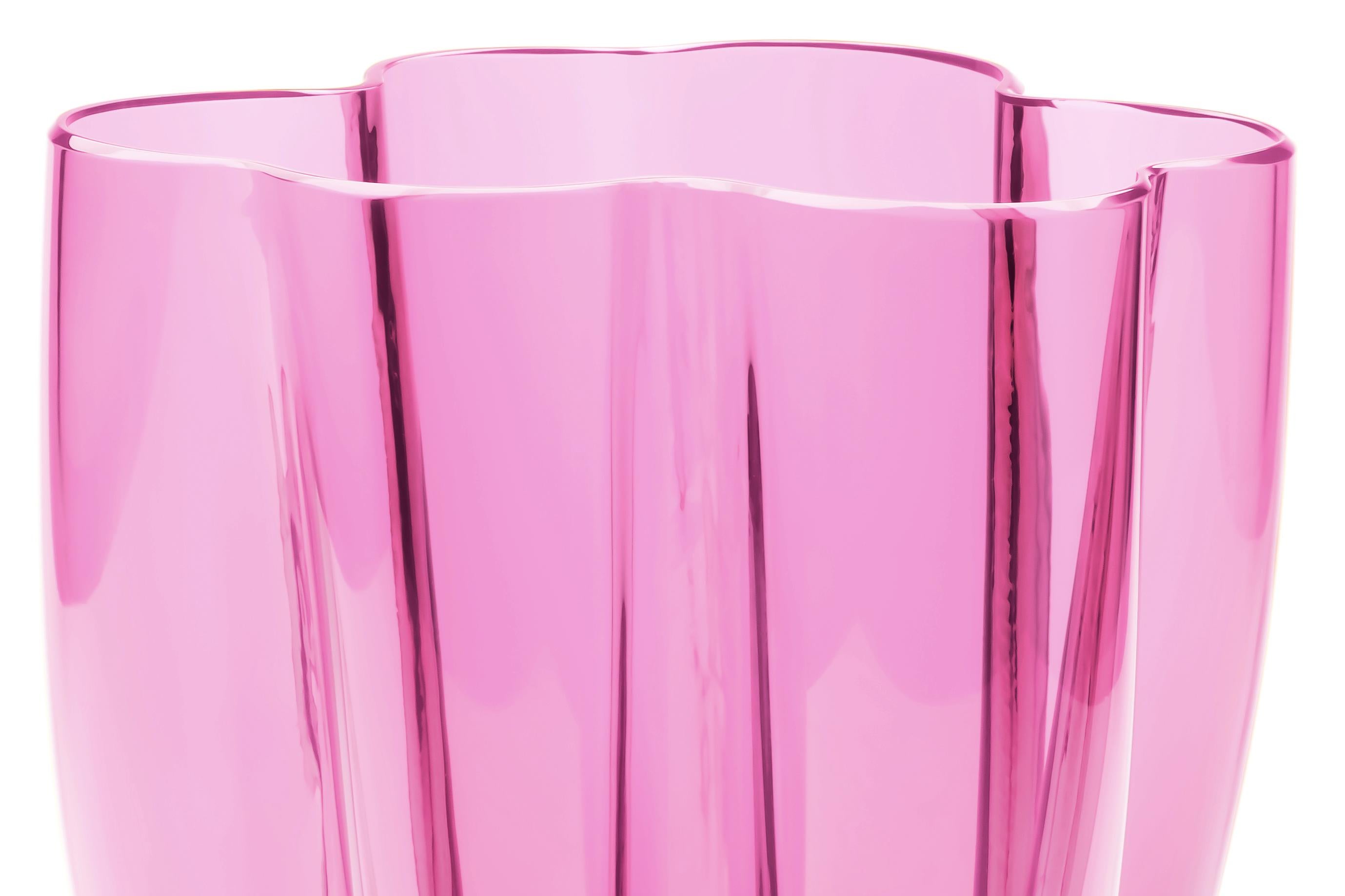 Moderne 21st Century Alessandro Mendini Murano Glass Small Vase Ruby en vente