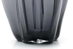 21st Century Alessandro Mendini Murano Glass Small Vase Steel Grey