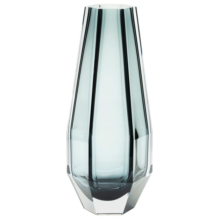 21st Century Alessandro Mendini Murano Transparent Glass Vase Various Colors For Sale