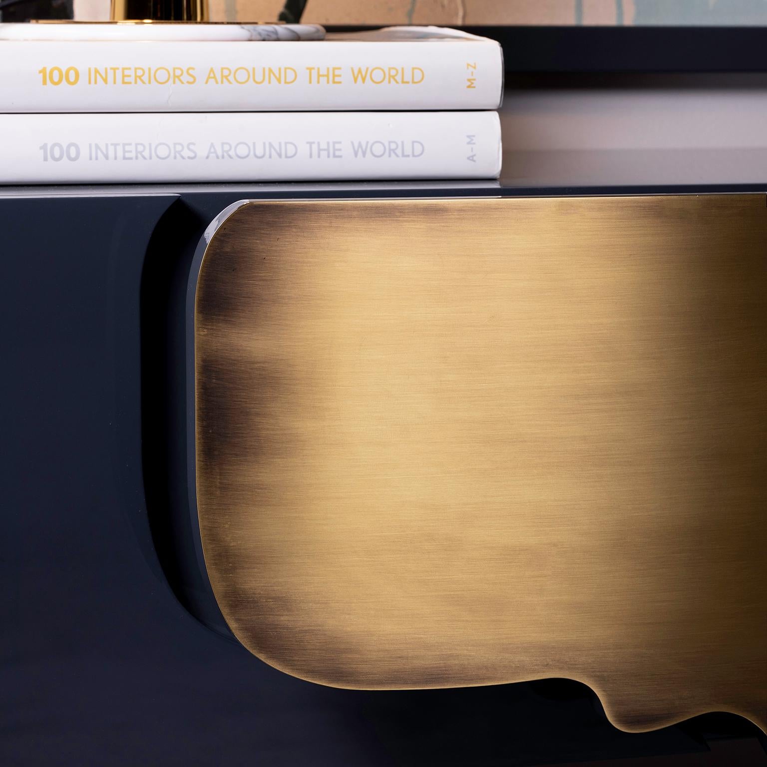 Modern Alma Console Table, Brass, Handmade in Portugal by Greenapple For Sale 8