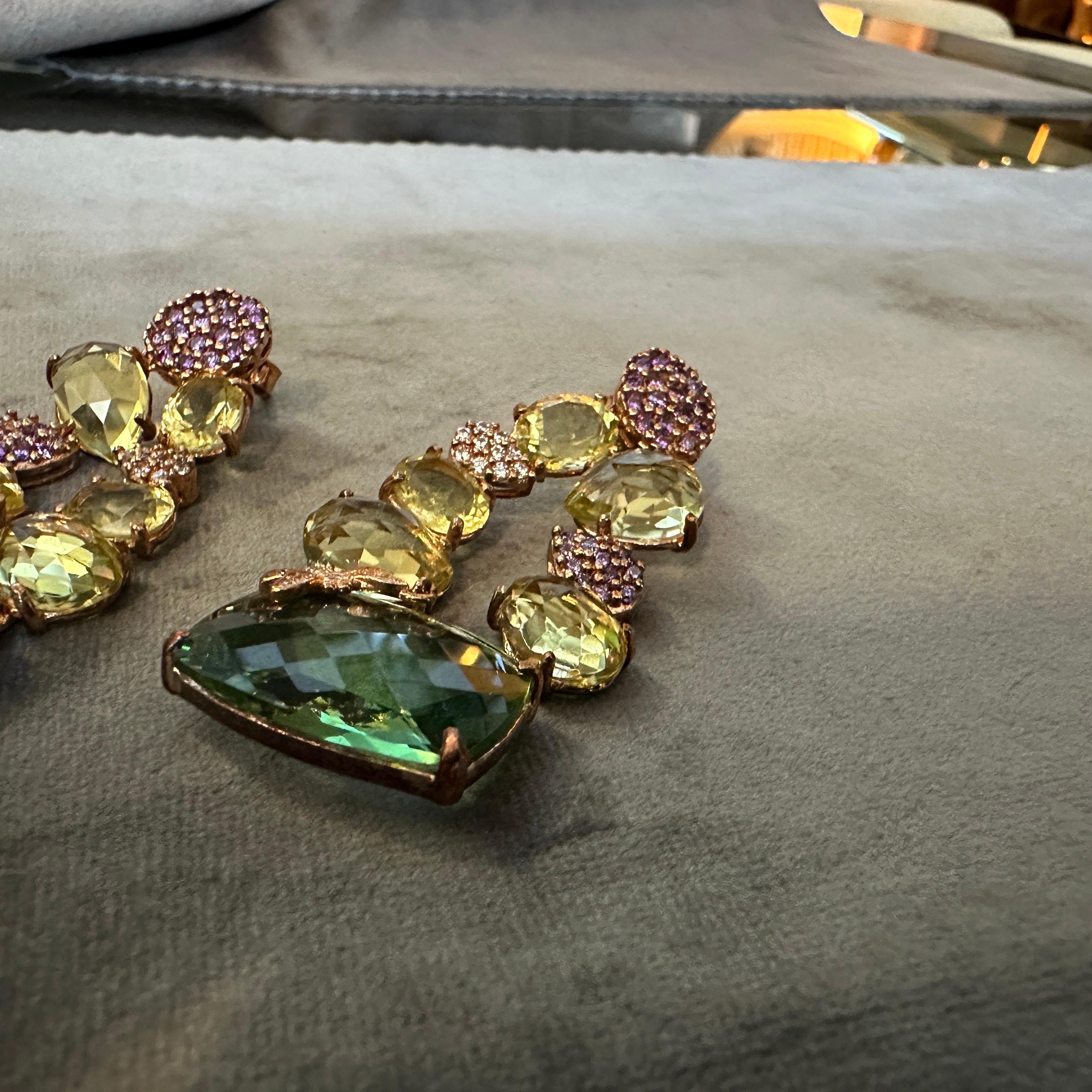 Rétro 21e siècle Étonnants Bijoux de fantaisie Boucles d'oreilles italiennes en vente