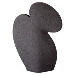 21st Century Amoureux, Man Vase in Black Ceramic, Hand-Crafted in France
