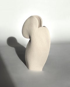 21st Century Amoureux - Man Vase in White Ceramic, Hand-Crafted in France