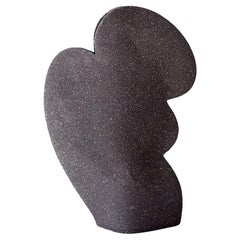21st Century Amoureux, Woman Vase in Black Ceramic, Hand-Crafted in France