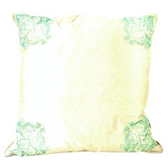 21st Century and New Silk Paisley Crystal Adorned Down Filled Pillow by, Sivaana
