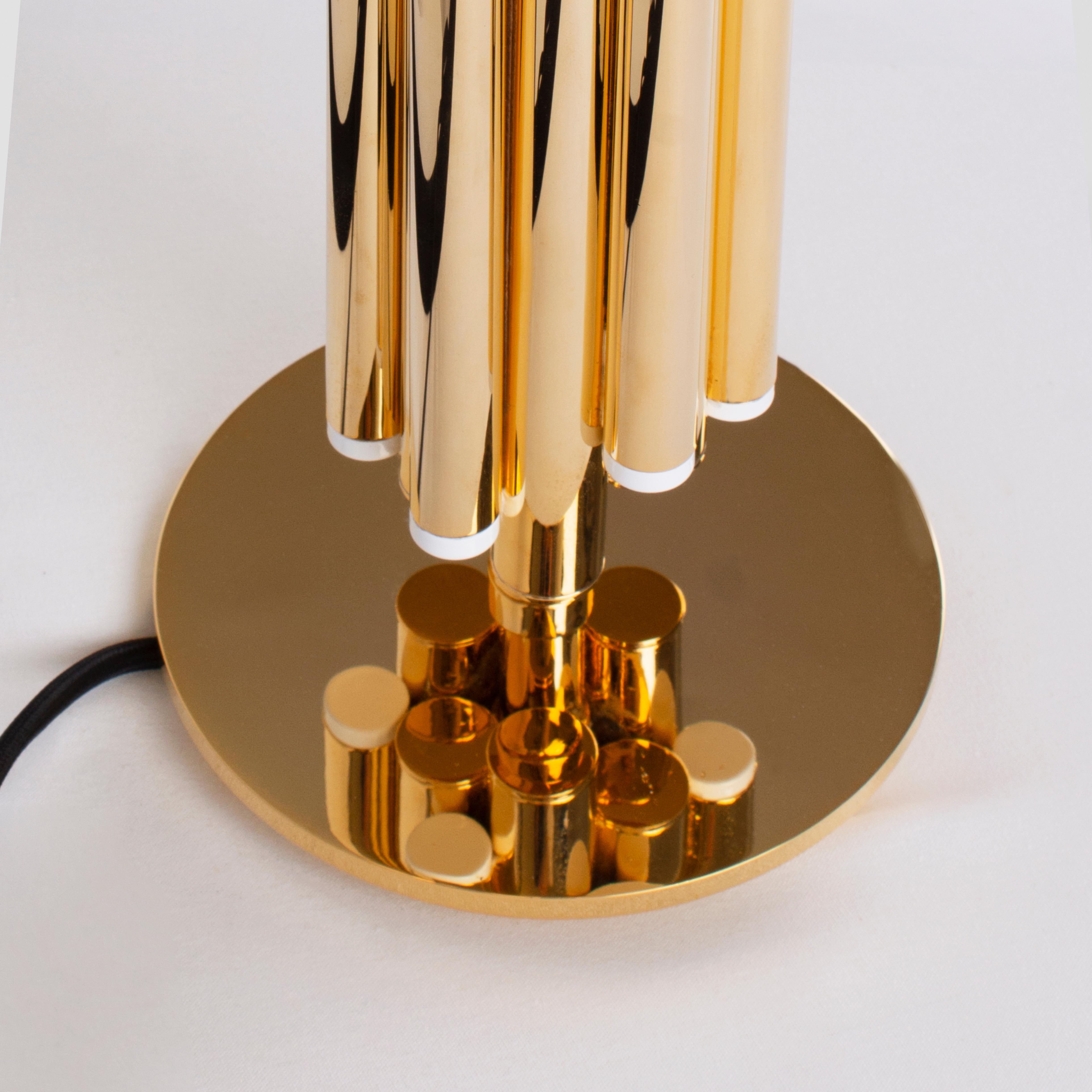 21st Century Andros Table Lamp Brass Alabaster For Sale 3