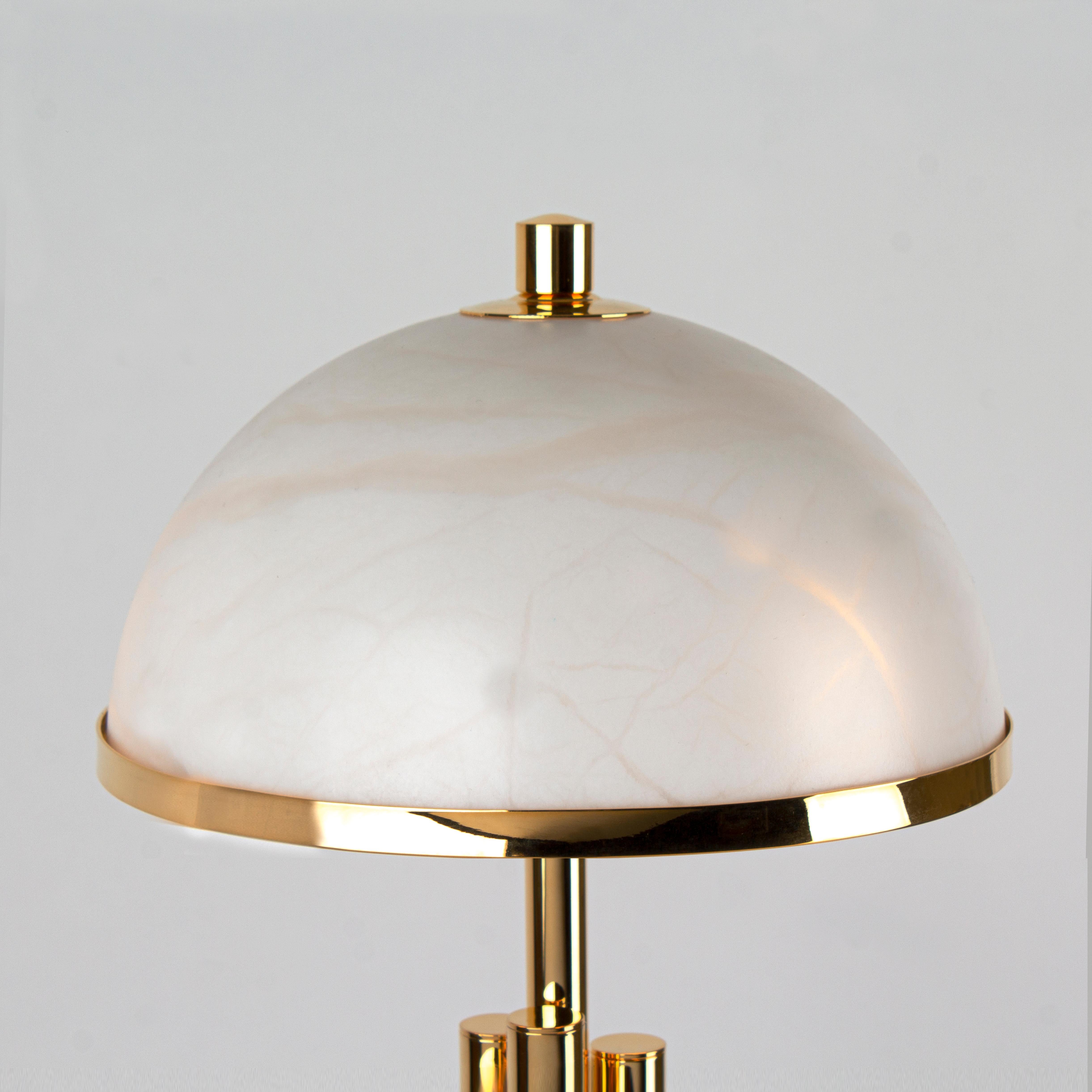 21st Century Andros Table Lamp Brass Alabaster For Sale 4