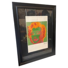 21st Century Andy Warhol Pop Art Black Framed 29/100 Marylin Lithography