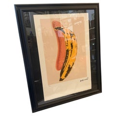 Lithographie « Banane » de style pop art d'Andy Warhol du XXIe siècle, encadrée, n° 91/100