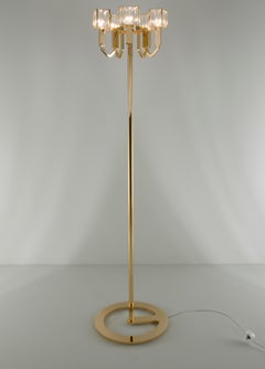 Lampadaire Angie en cristal et or du 21e siècle par Roberto Lazzeroni