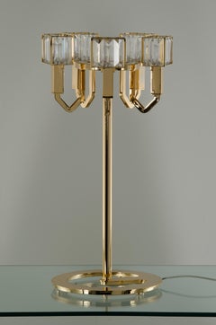 21st Century Angie Crystal and Gold Table Lamp by Roberto Lazzeroni