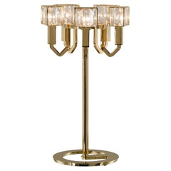 21st Century Angie Crystal and Gold Table Lamp by Roberto Lazzeroni