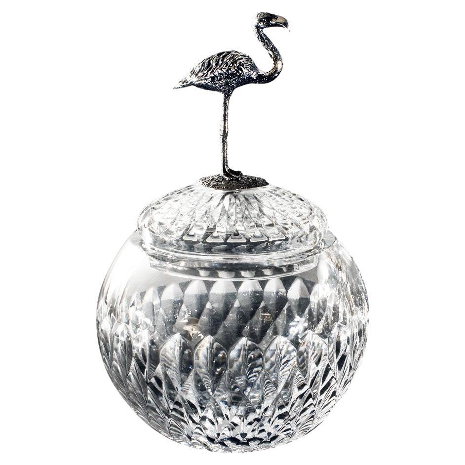 21st Century, Animal Box Collection, Crystal Box with Flamingo For Sale