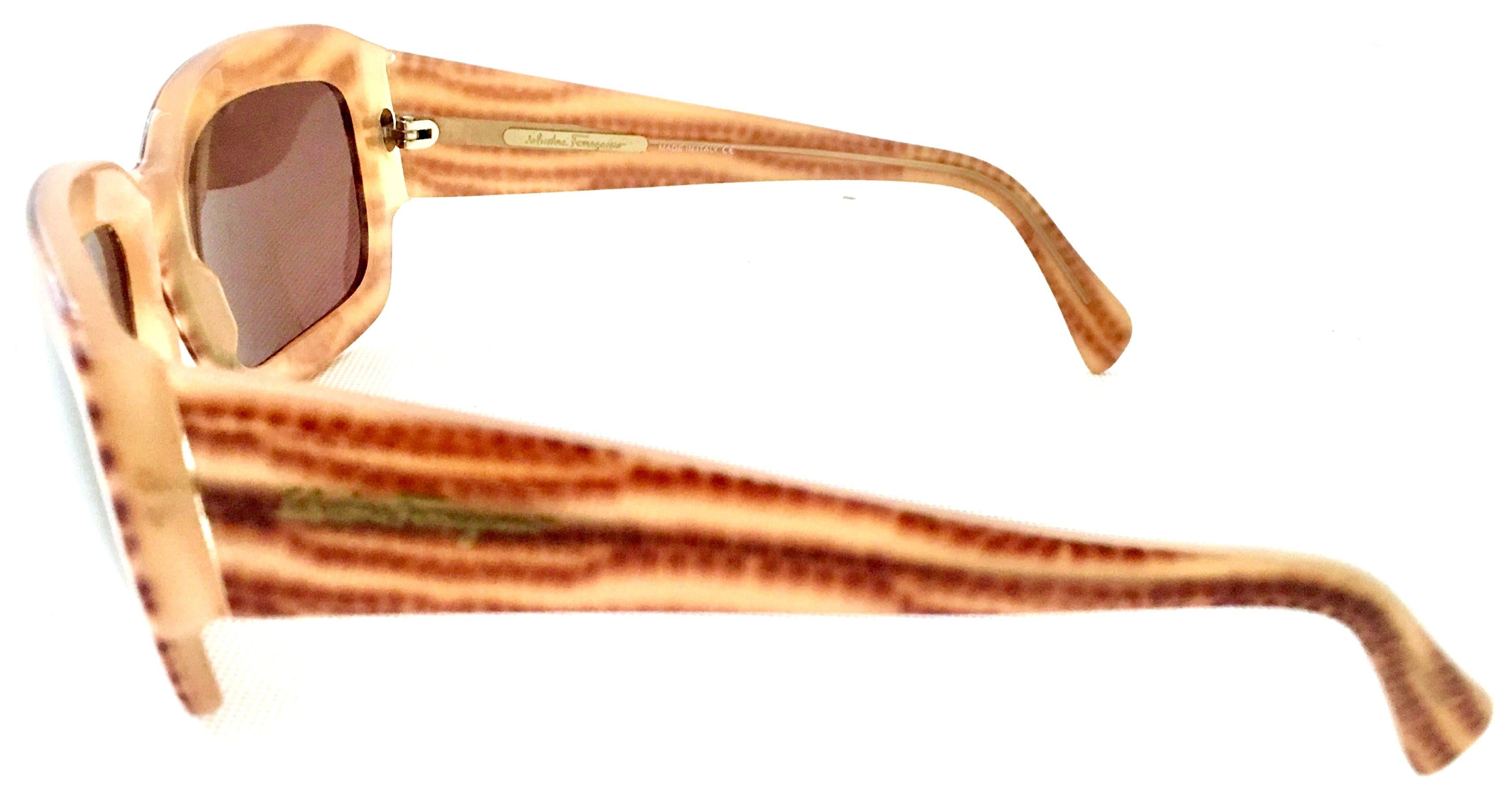 Brown 21st Century Animal Print Sunglasses By, Salvatore Ferragamo