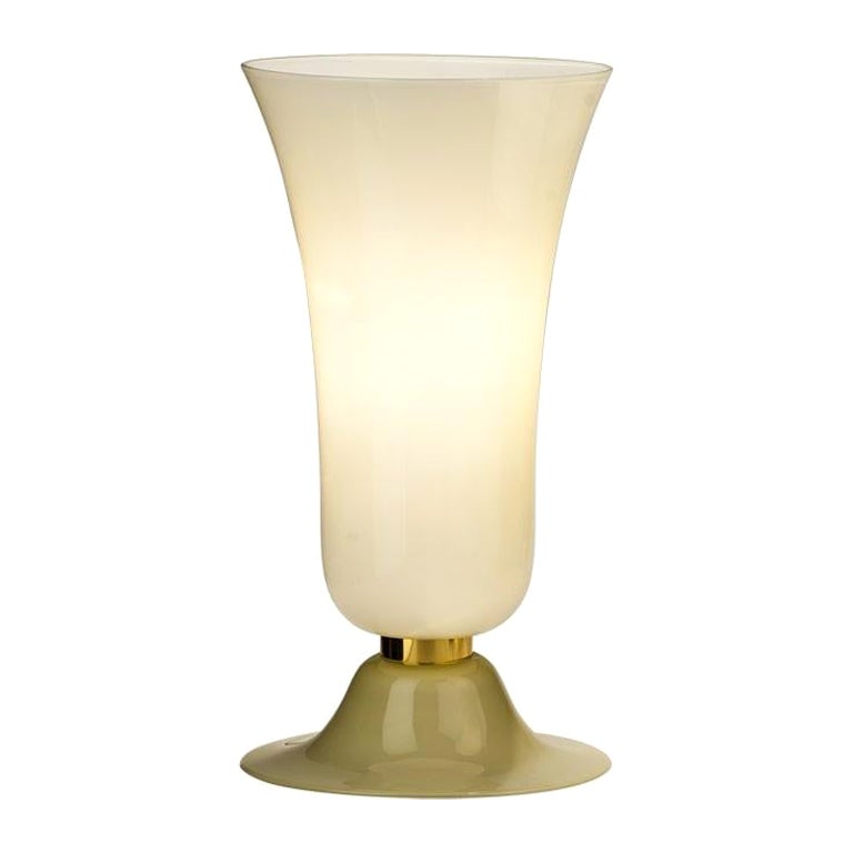 Anni Trenta Luce, kleine Tischlampe aus Strohgelb, 21. Jahrhundert, von Venini