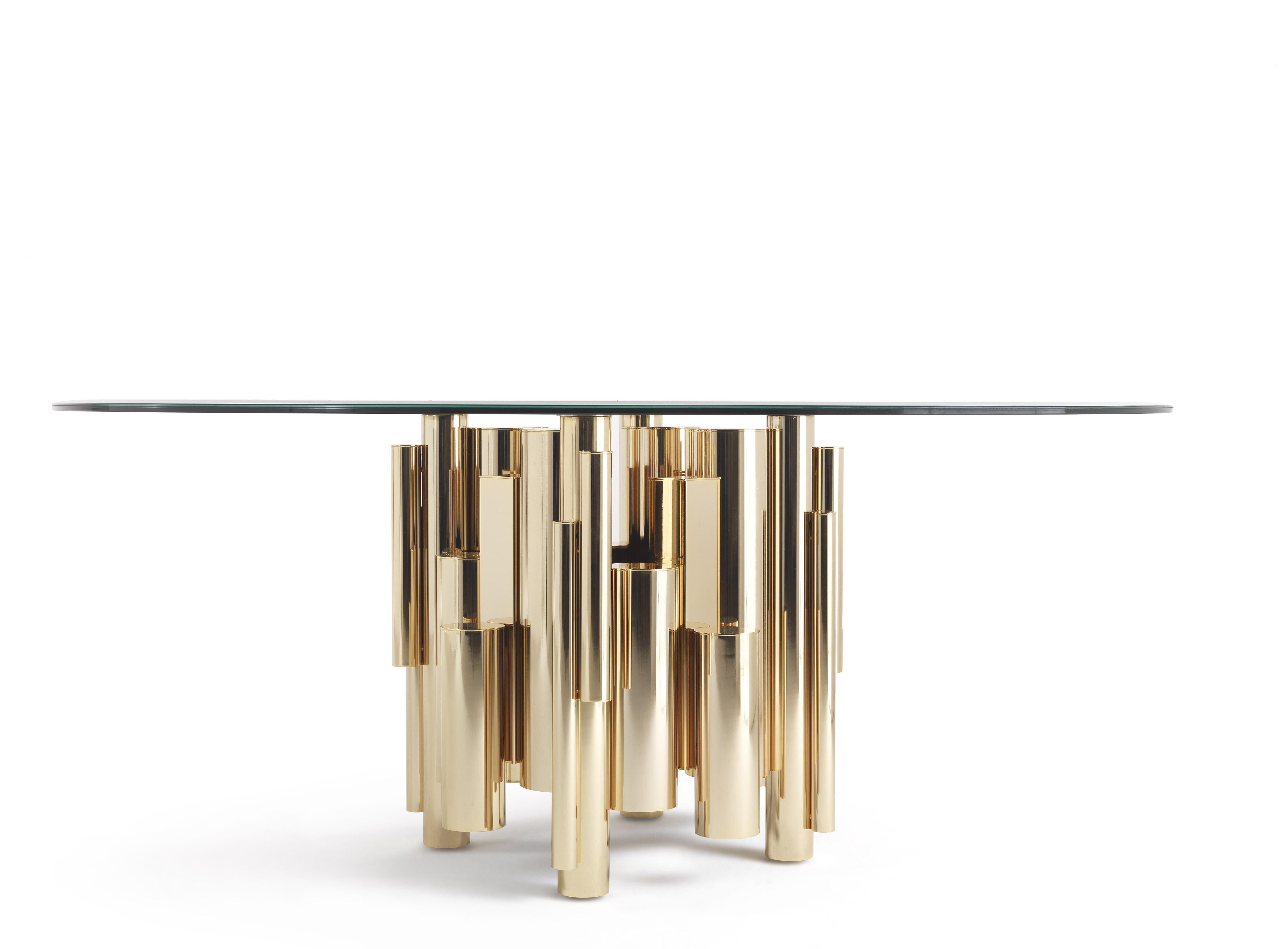 Mesa Antigua Siglo XXI con Base de Metal de Roberto Cavalli Home Interiors Moderno en venta
