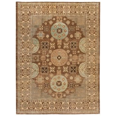 Tapis moderne en laine Khotan 9 Ft 1 In X 12 Ft.