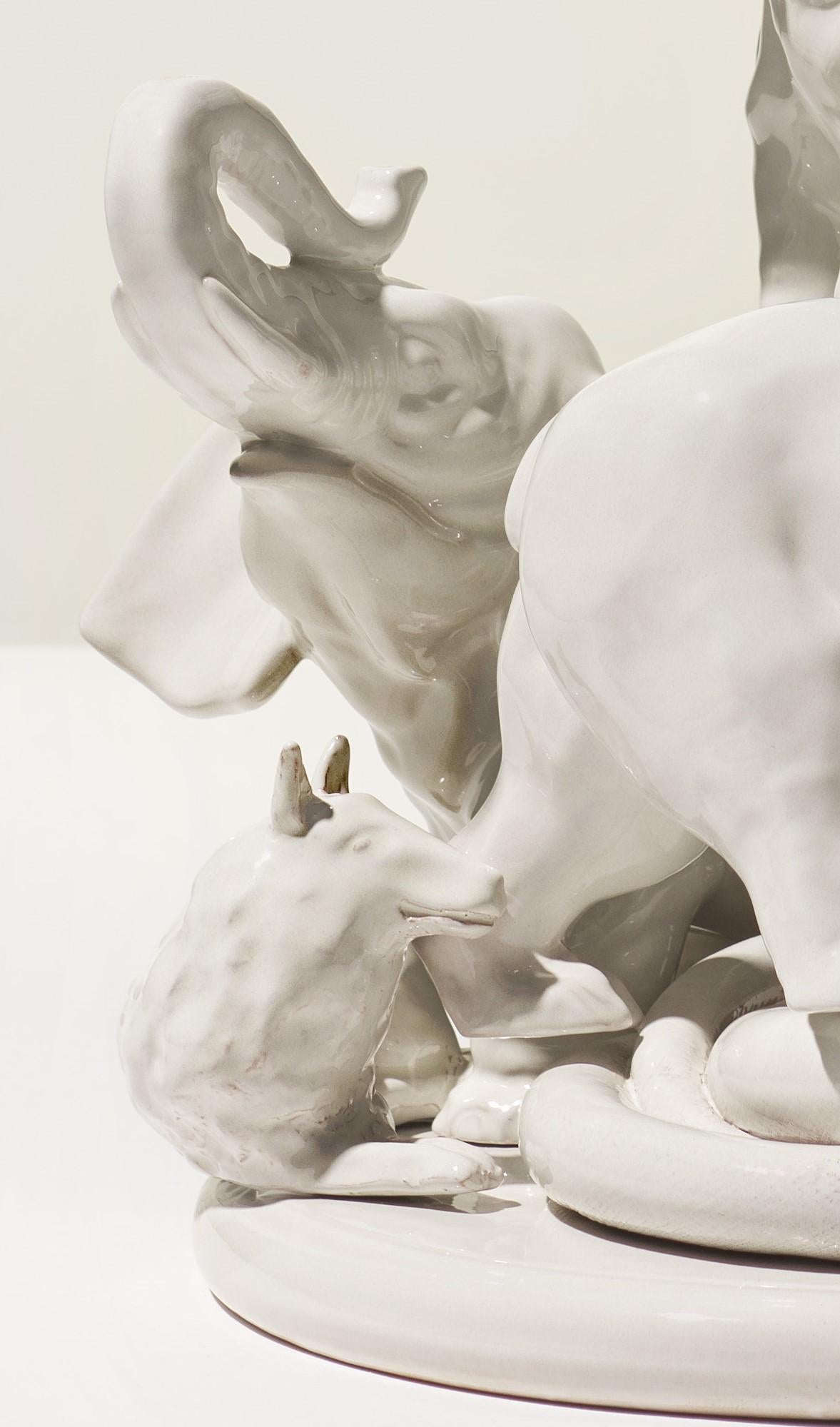 Contemporary 21st Century Antique White Sculpture Ceramica Gatti, designer A. Anastasio For Sale