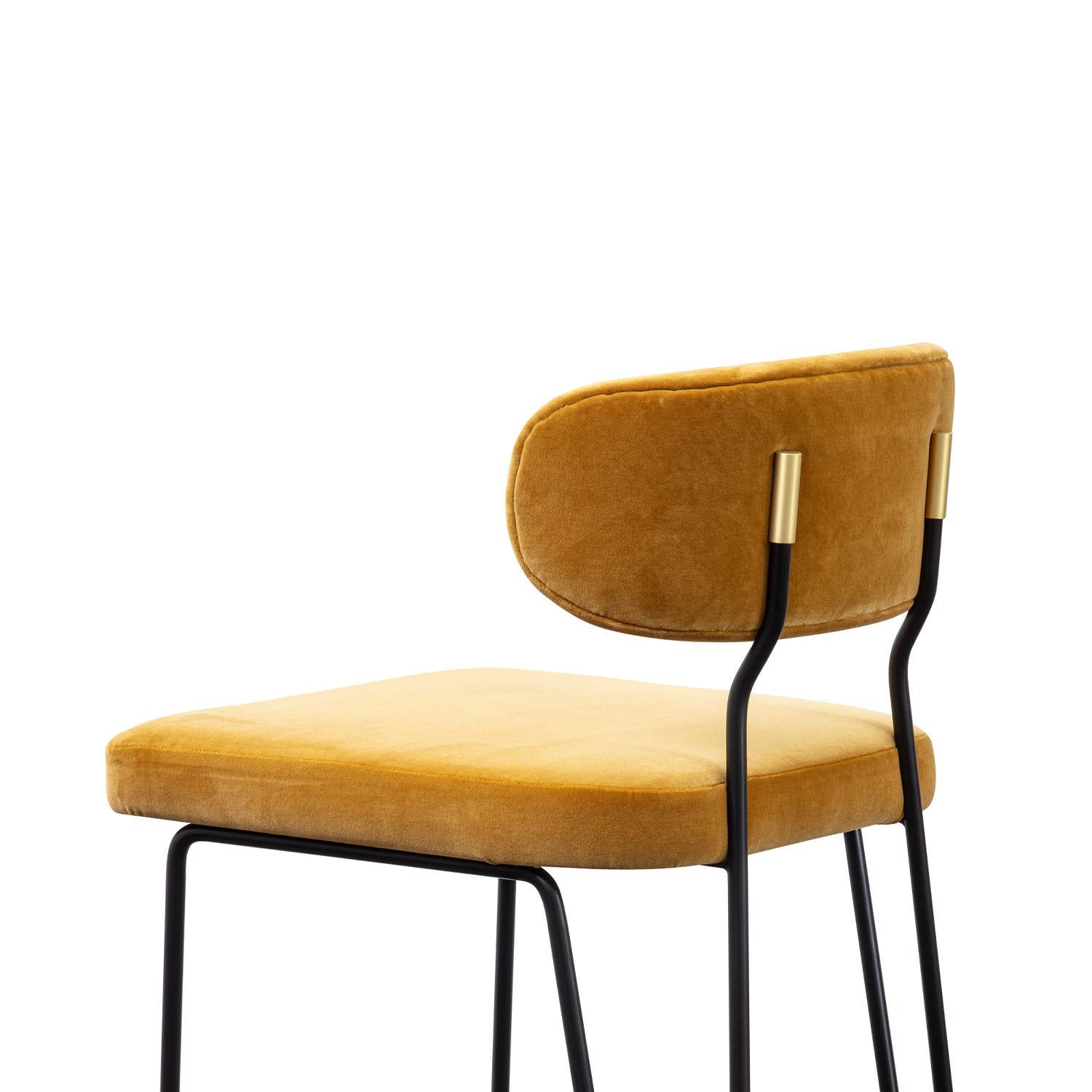 21st Century Apollo Counter Stool Black Iron Structure For Sale at 1stDibs