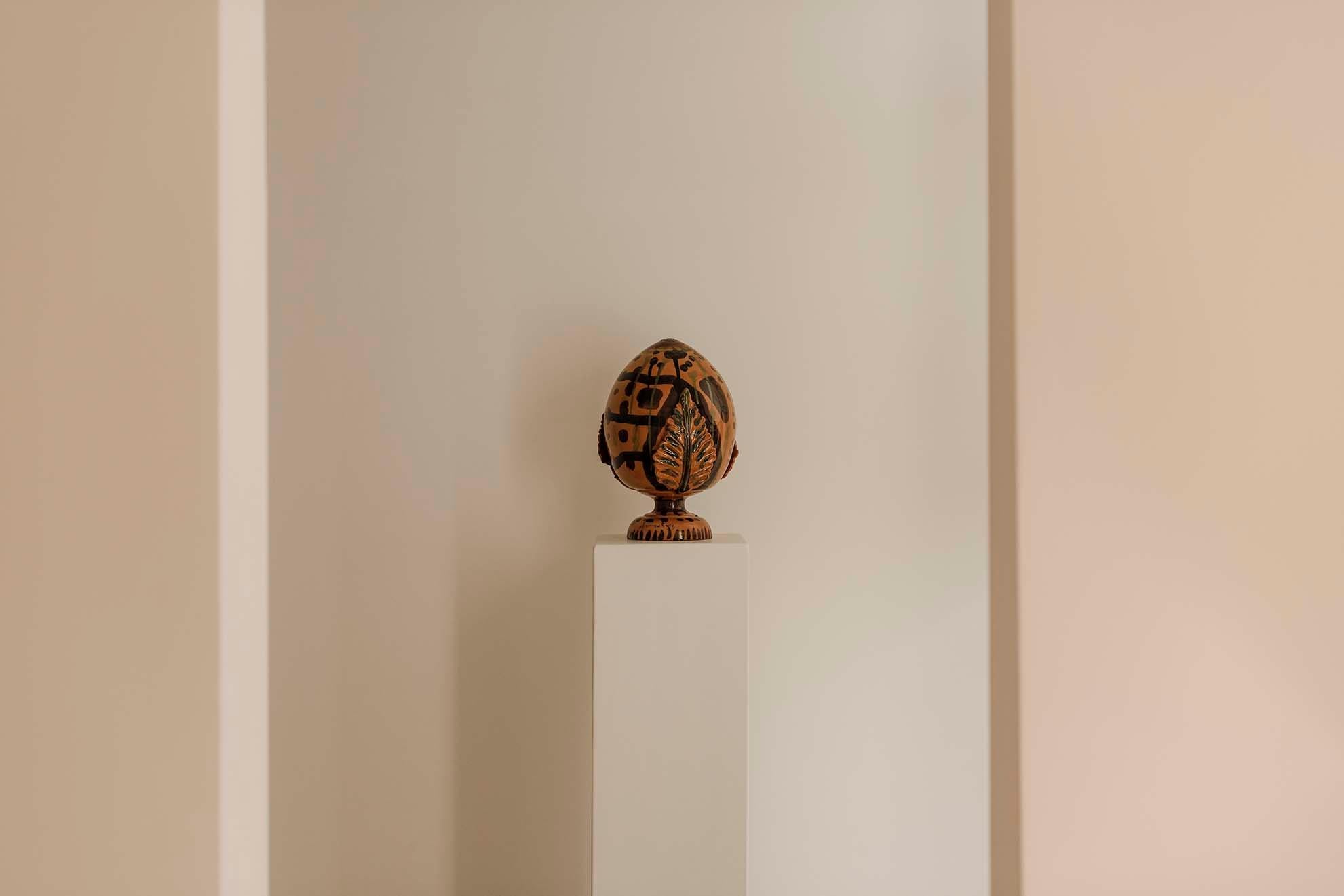 Moderne 21ème siècle Céramique Apulienne Pumo peinte à la main par Vincenzo D'Alba+Antonio Marras en vente