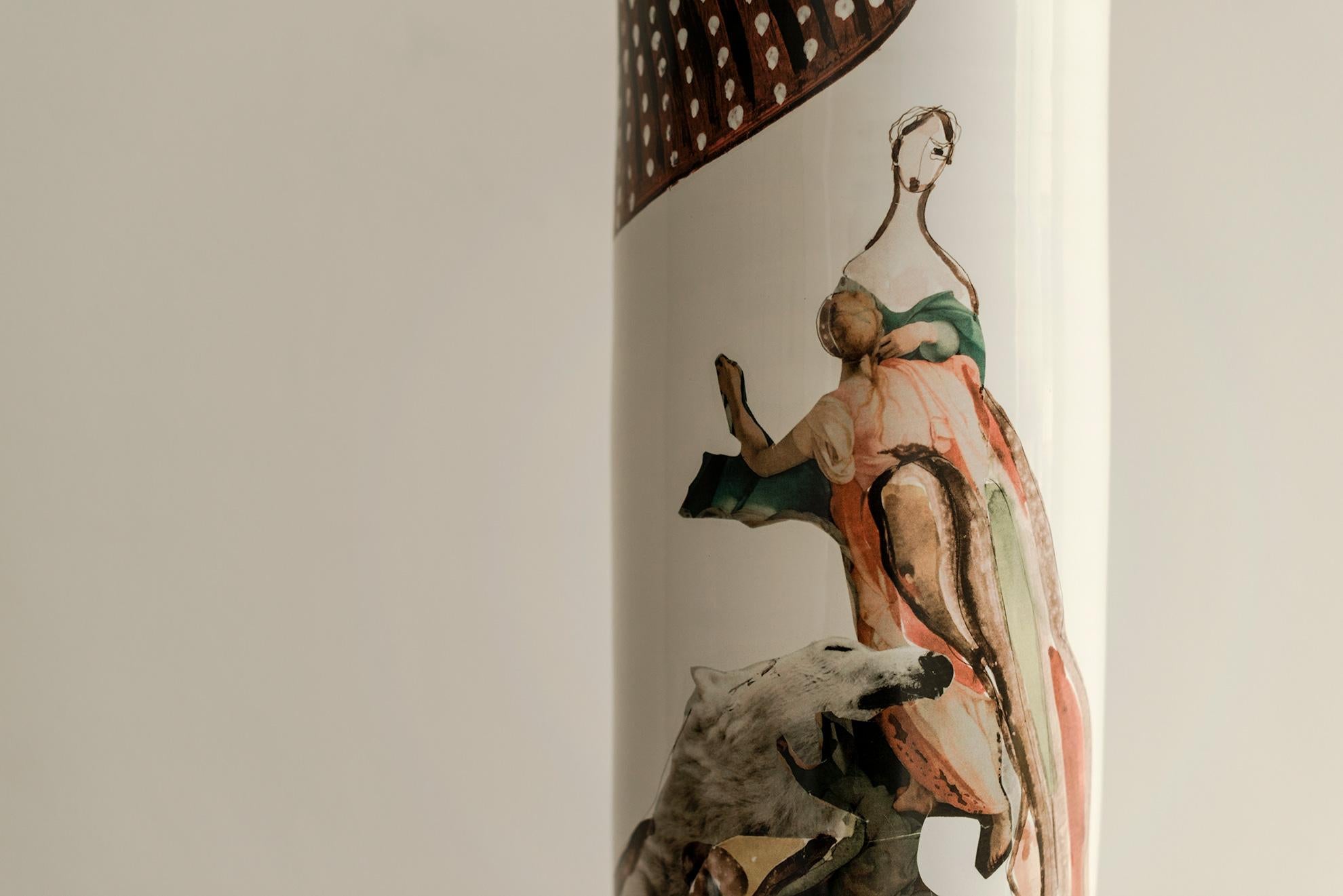 Moderne Vase en cramique de l'Apulie du 21e sicle  Bohme III  de Vincenzo D''alba+Antonio Marras en vente