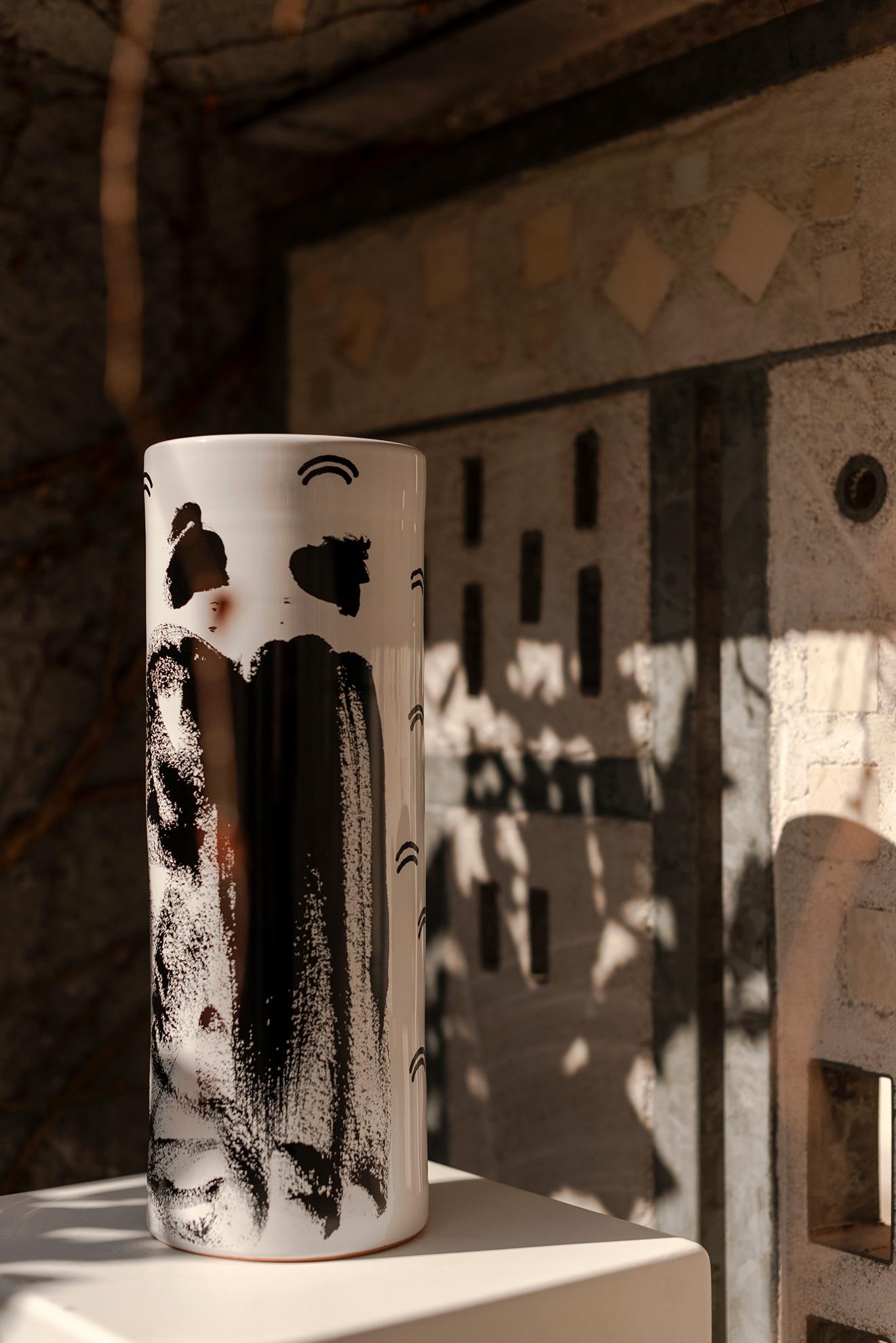 Découpage 21st Century Apulian Ceramic Vase 