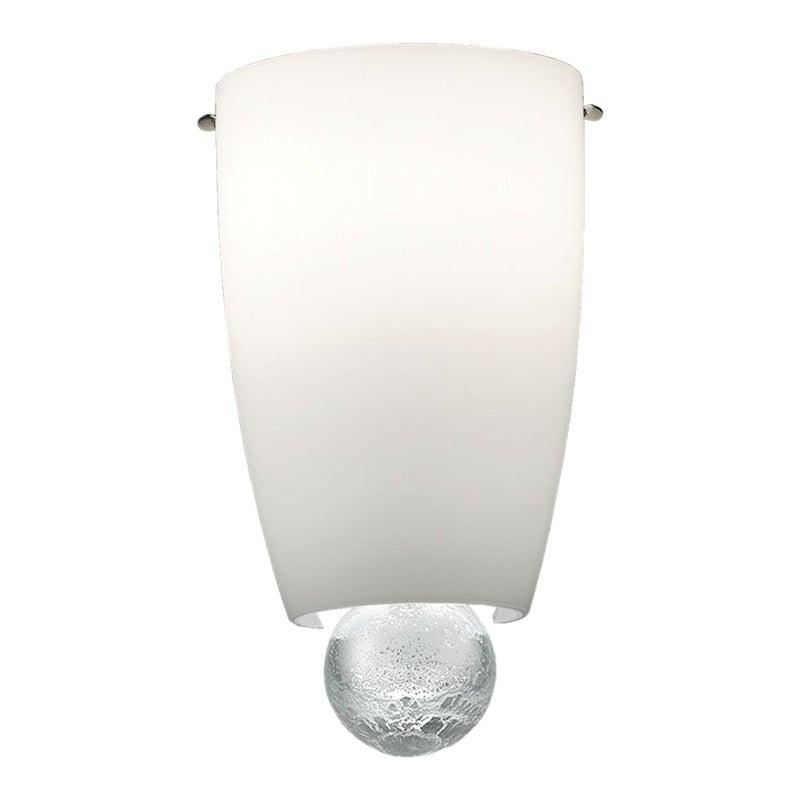 Applique murale en verre Argea du 21e sicle en blanc laiteux de Venini en vente