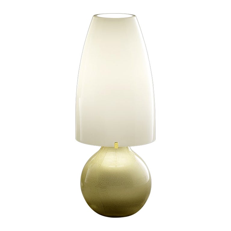 Kleine Argea-Tischlampe aus Strohgelb von Venini, 21. Jahrhundert
