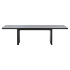 Armani Casa - Large Modernist Style Dining Table - Black Nickel and Oak Wood