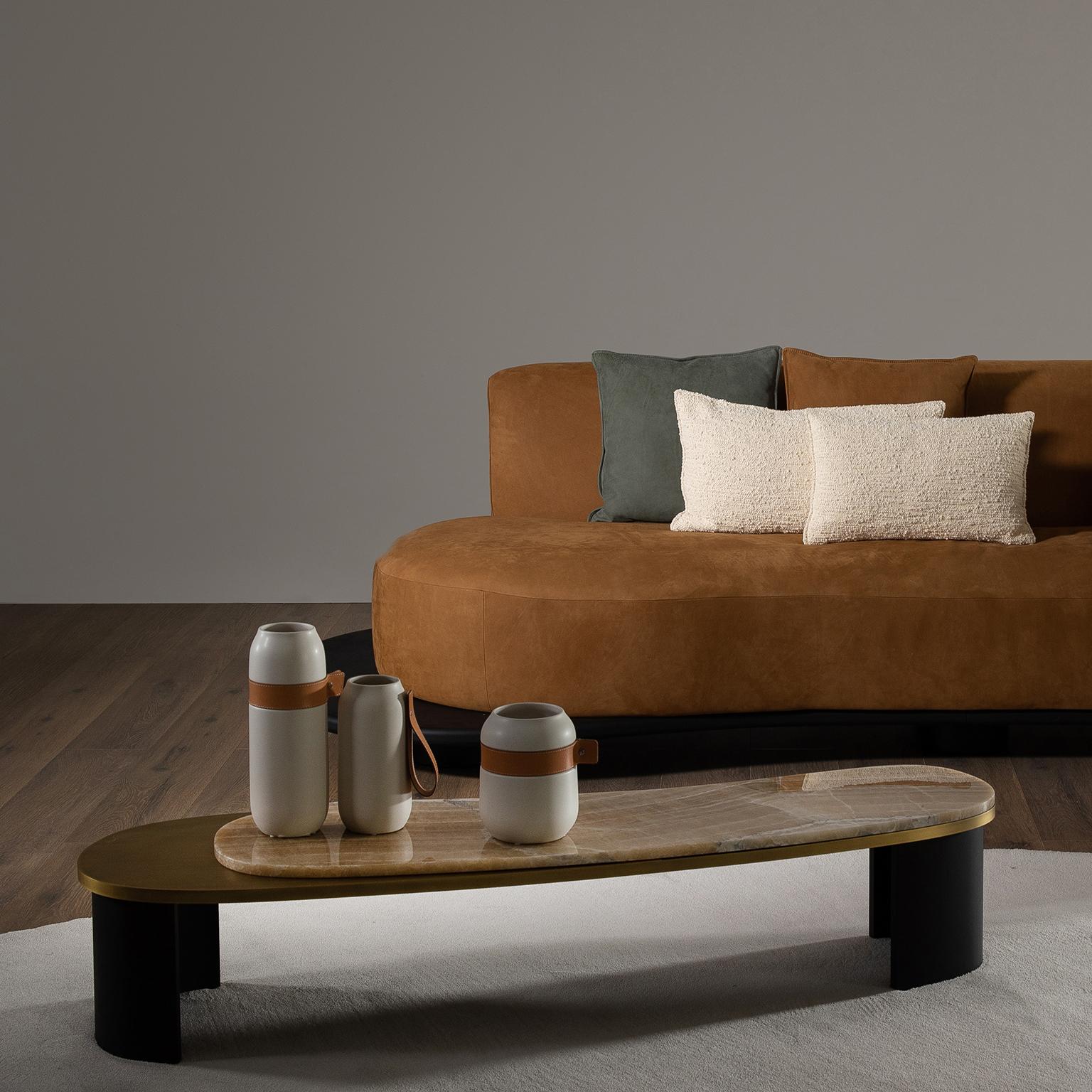 Modern Armona Coffee Tables, Shadow Onyx, Handmade in Portugal by Greenapple For Sale 2