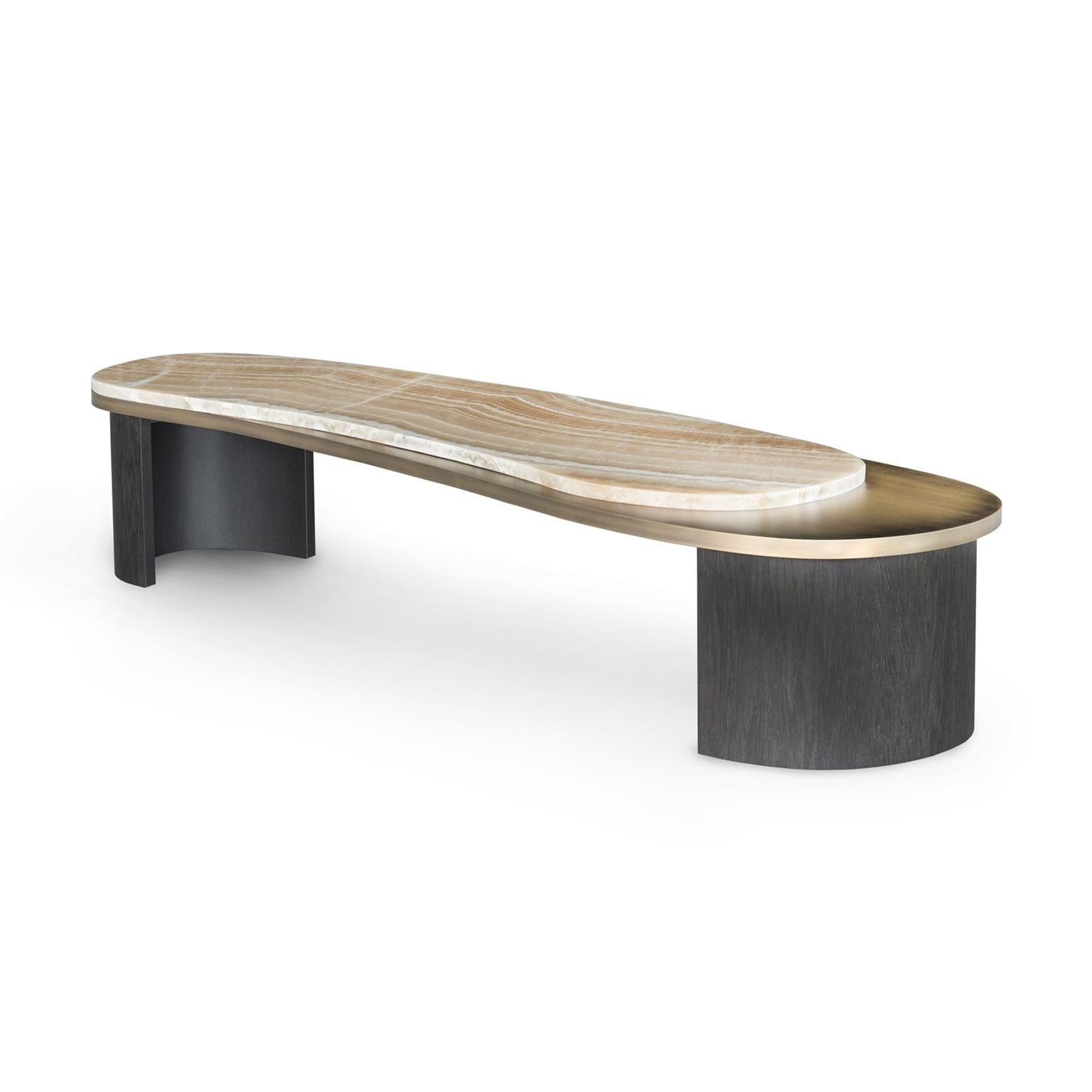 Modern Armona Coffee Tables, Shadow Onyx, Handmade in Portugal by Greenapple For Sale