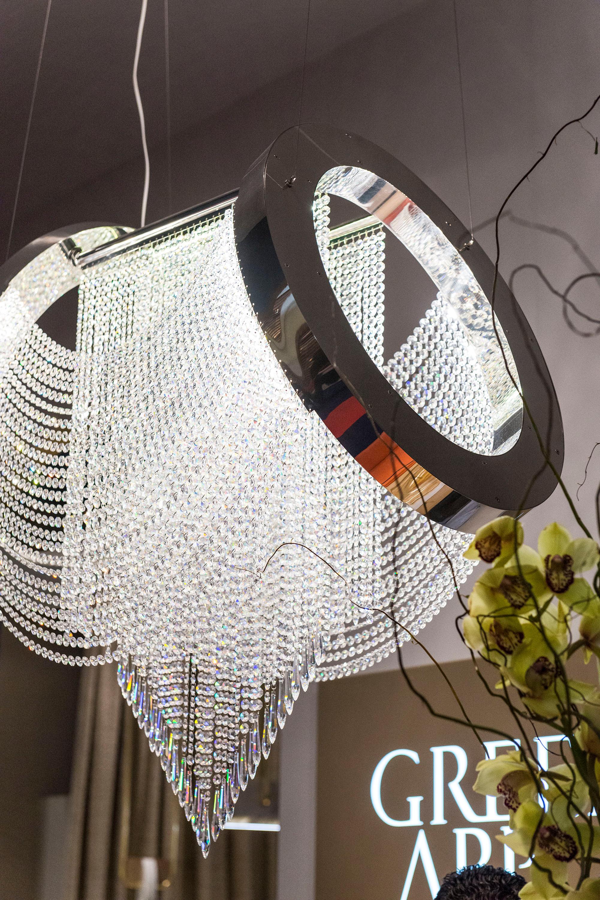 Lampadario Art Deco Anelar Swarovski Fatto a mano in Portogallo da Greenapple In condizioni Nuovo in vendita a Lisboa, PT