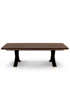 Art Deco Charles Dining Table Macassar Ebony Handmade in Portugal by Greenapple
