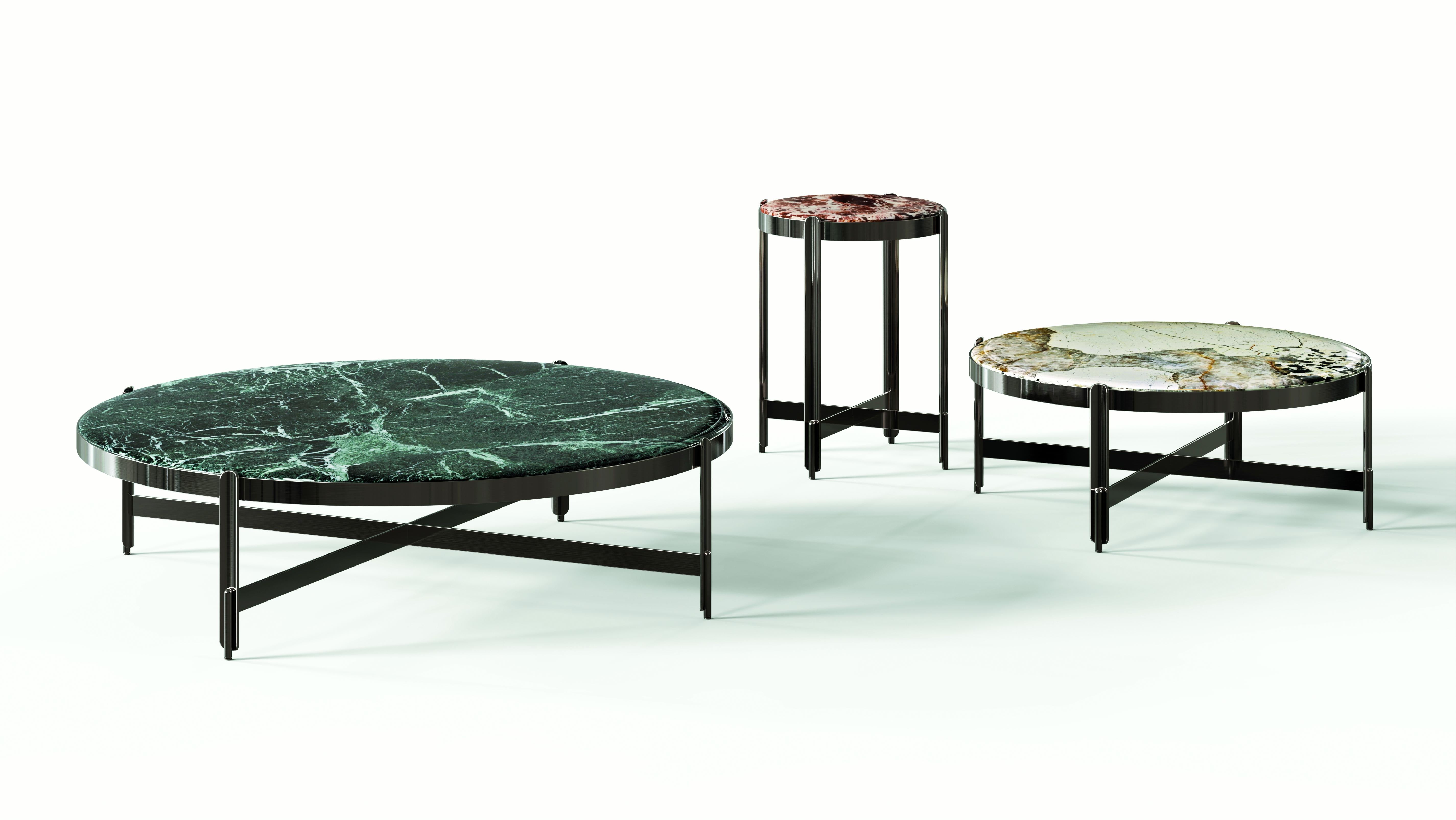21st Century Art Déco Elie Saab Maison Alpine Green Bronzed Side Table, Italy For Sale 4