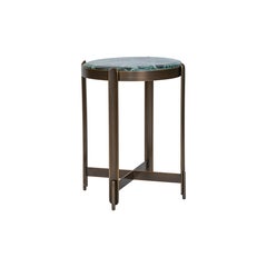 21st Century Art Déco Elie Saab Maison Alpine Green Bronzed Side Table, Italy