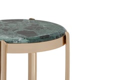 21st Century Art Déco Elie Saab Maison Alpine Green Brass Side Table, Italy