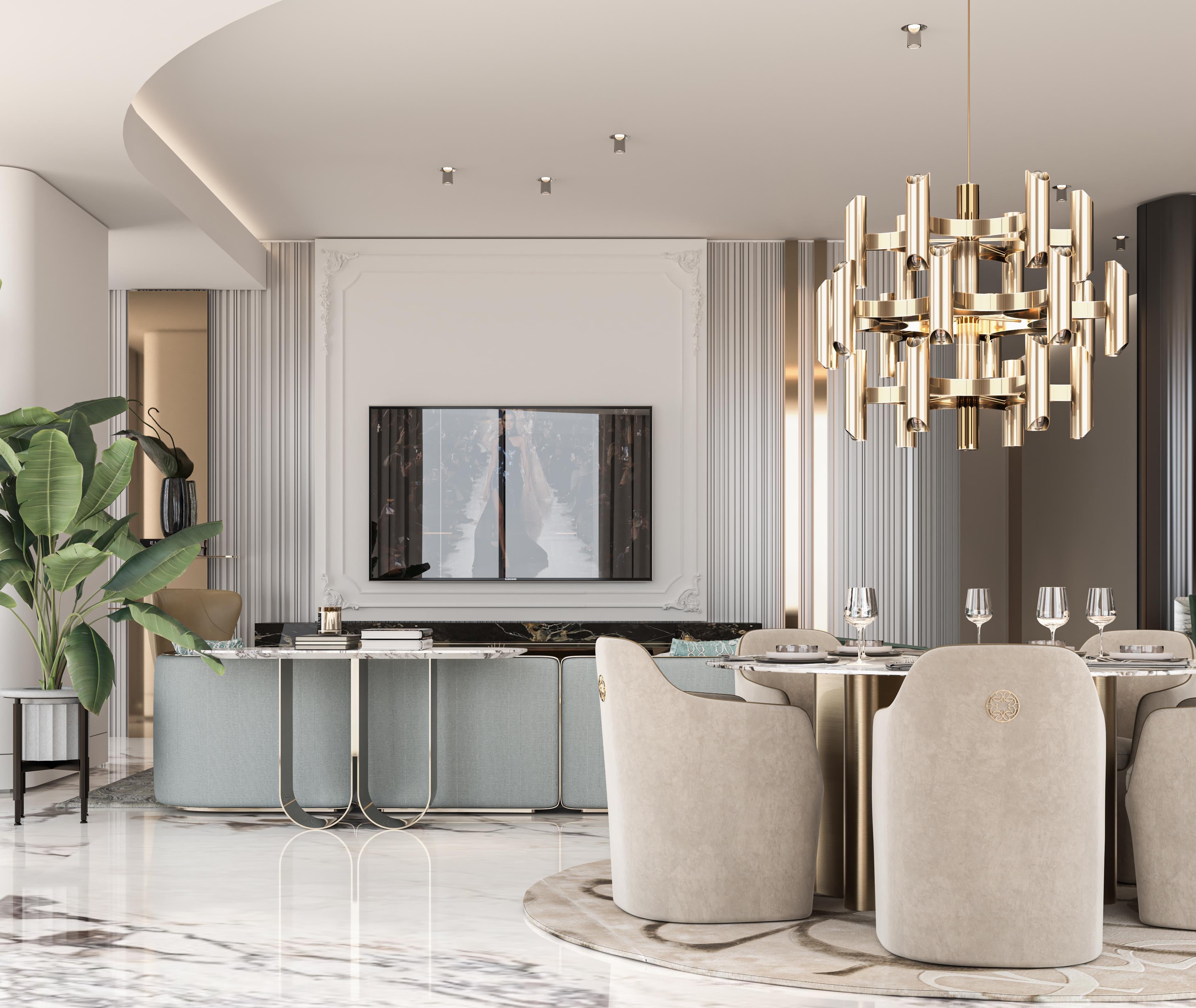 21. Jahrhundert Art Deco Elie Saab Maison Brown Velvet Elite Dining Chair, Italien im Angebot 4